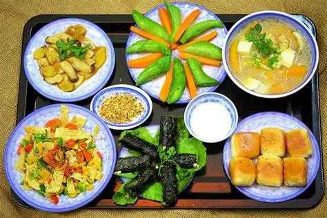 Rau Củ Luộc Chấm Kho Quẹt Chay