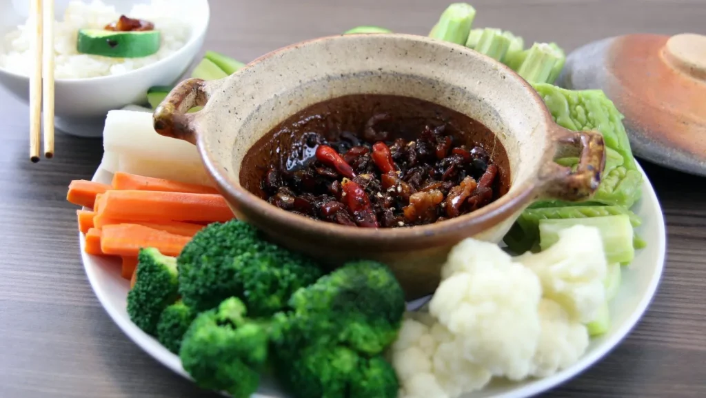 Rau Củ Luộc Thập Cẩm Chấm Kho Quẹt Chay